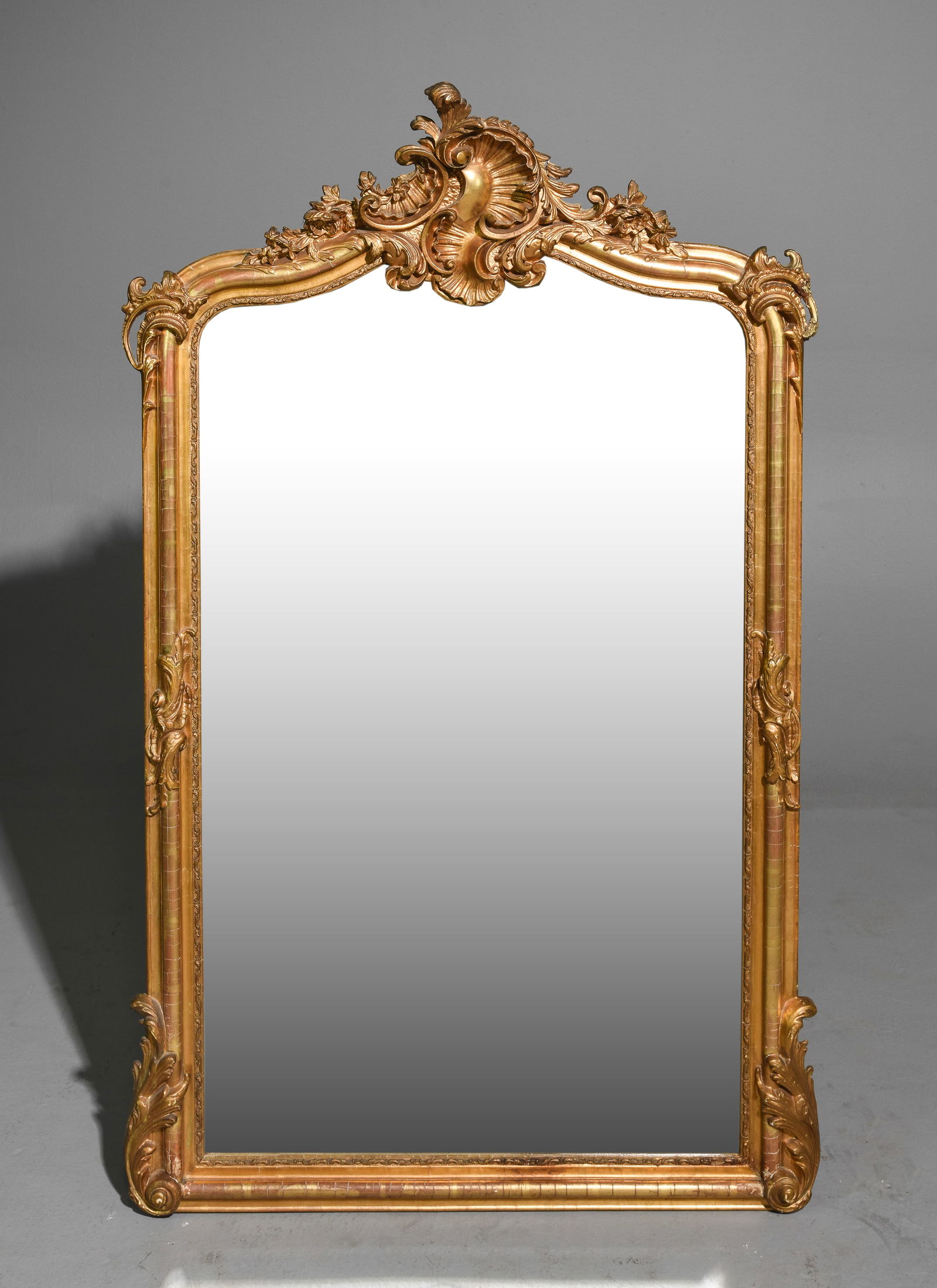 Louis XV Style Gold Gilt Framed Beveled Mirror (1 of 5)