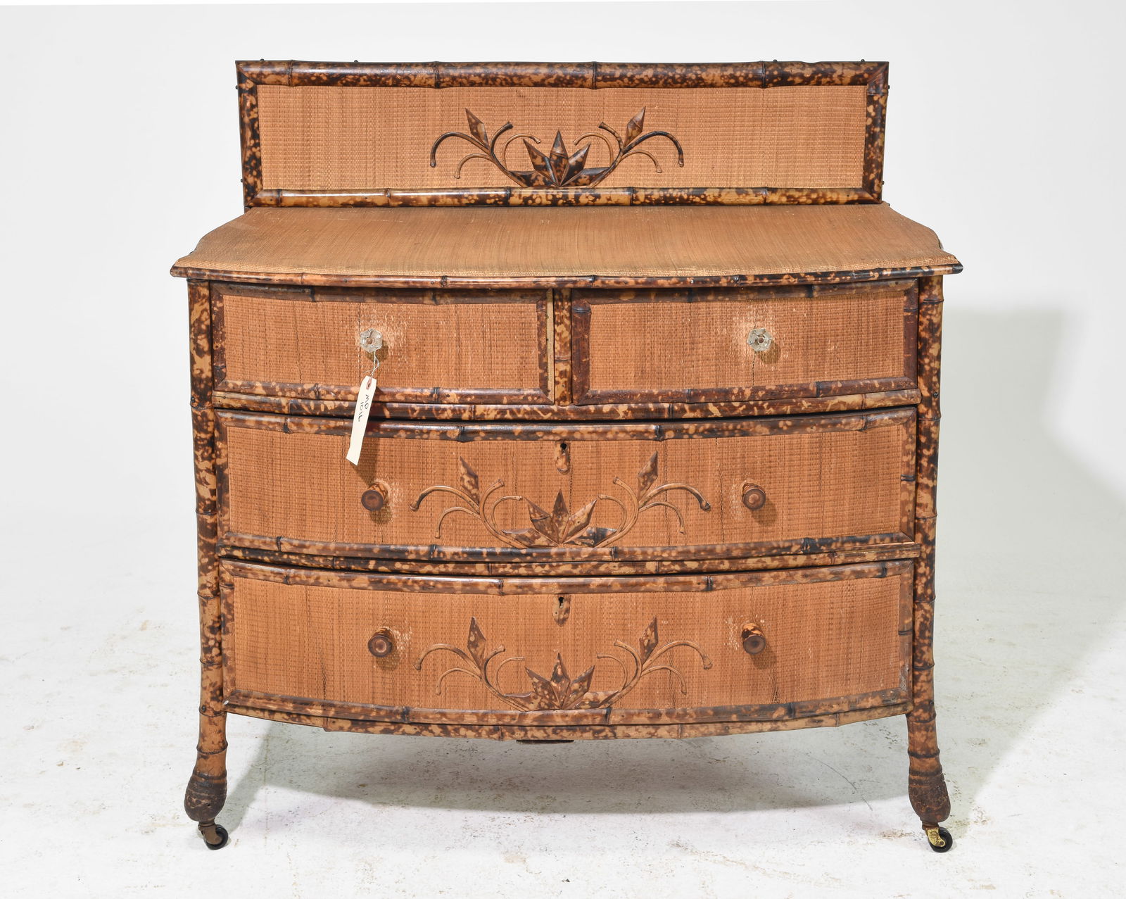 Bamboo & Rattan Four Drawer Chest (1 of 5)