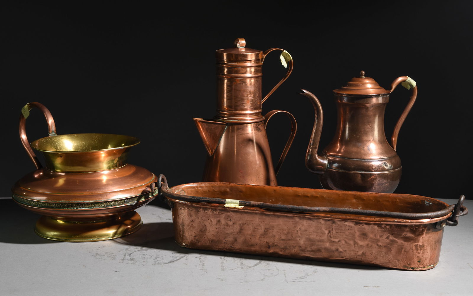 4pcs - French Copper Fish Kettle, Etc. (1 of 6)