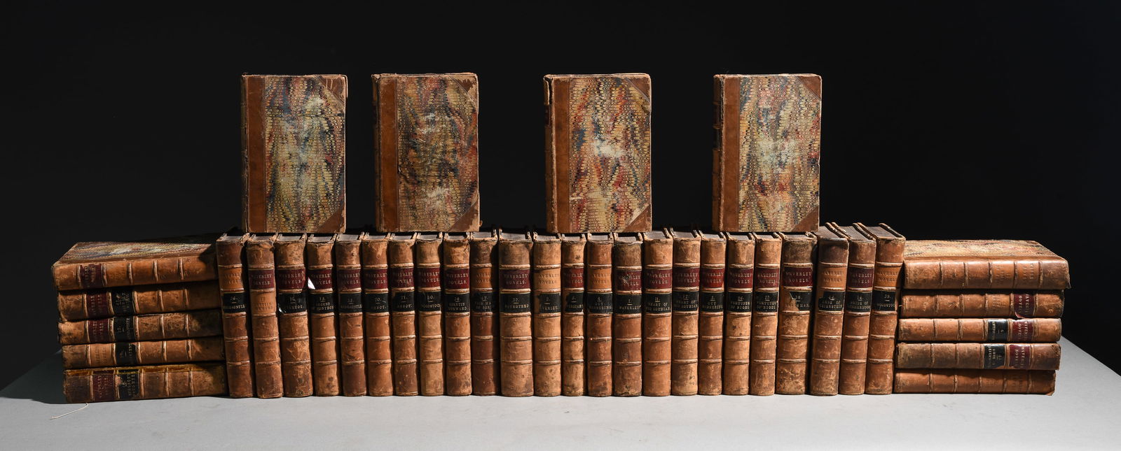 38 Antique Volumes of Waverly Novels (1 of 5)