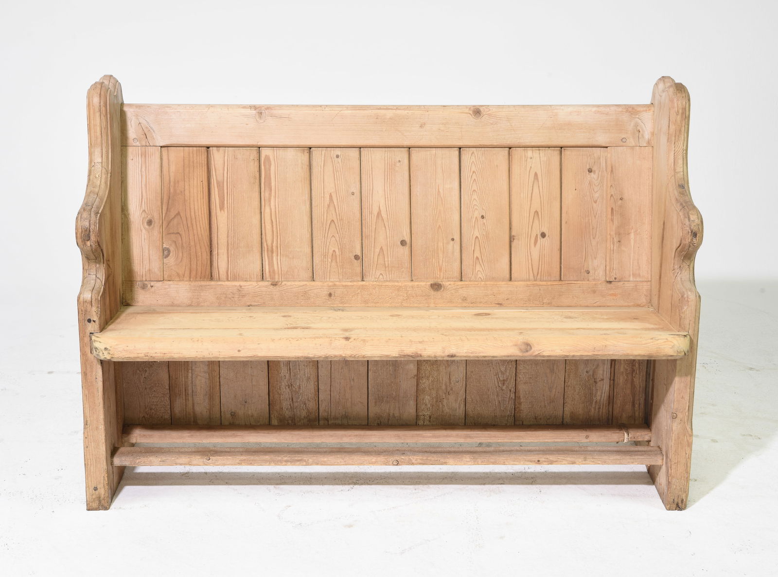 British Pine Church Pew / Hall Bench c.1910's-20's (1 of 4)
