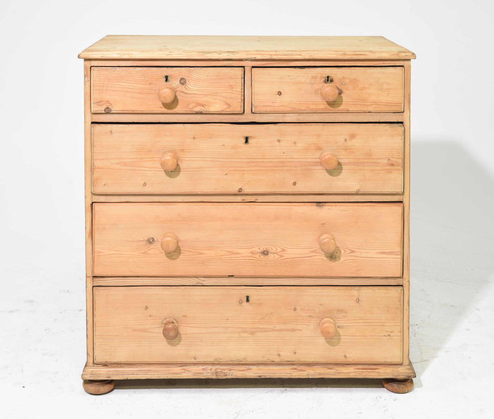 British Pine Five Drawer Chest c.1930's-40's (1 of 5)