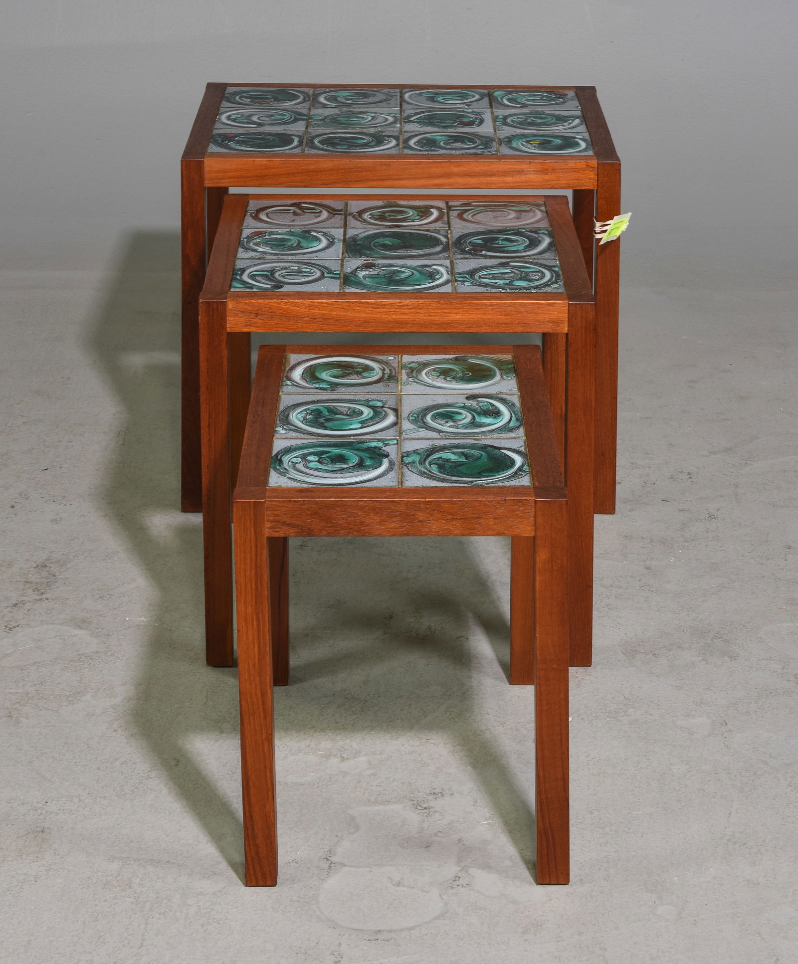 Danish Mid Century Modern Tile Top Nest #2 (1 of 5)