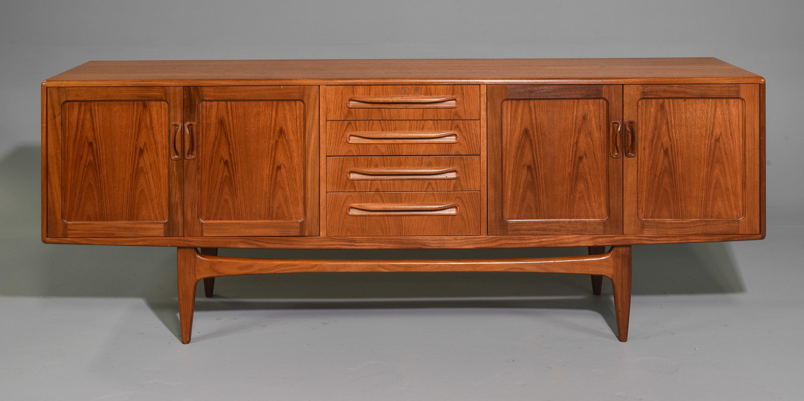 Mid Century Large "Fresco" Sideboard - G-Plan: This Danish Modern Style Teak Credenza is made by Mid Century Modern Furniture Maker G Plan ( GPlan ) & is part of their "Fresco" Range. - 31.5 inches tall x 84 x 18