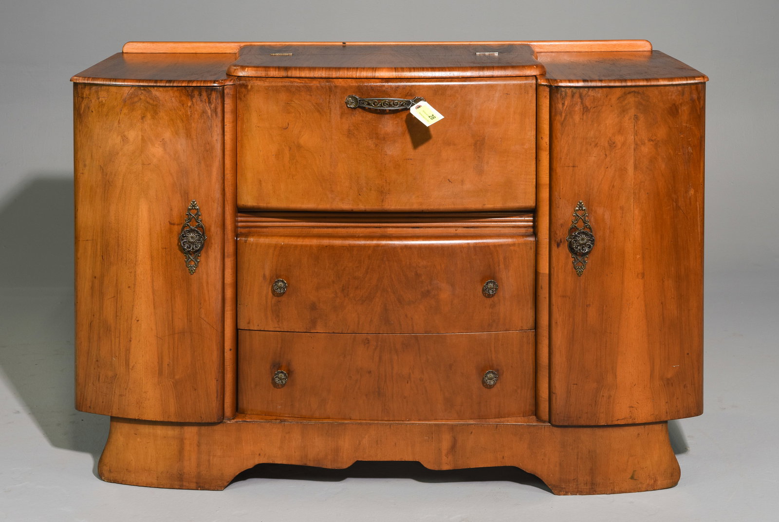 Mid Century Modern Cocktail Sideboard - Beautility: Danish Modern Style Cocktail Sideboard by Beautility - 36.5 in tall x 54.5 x 21