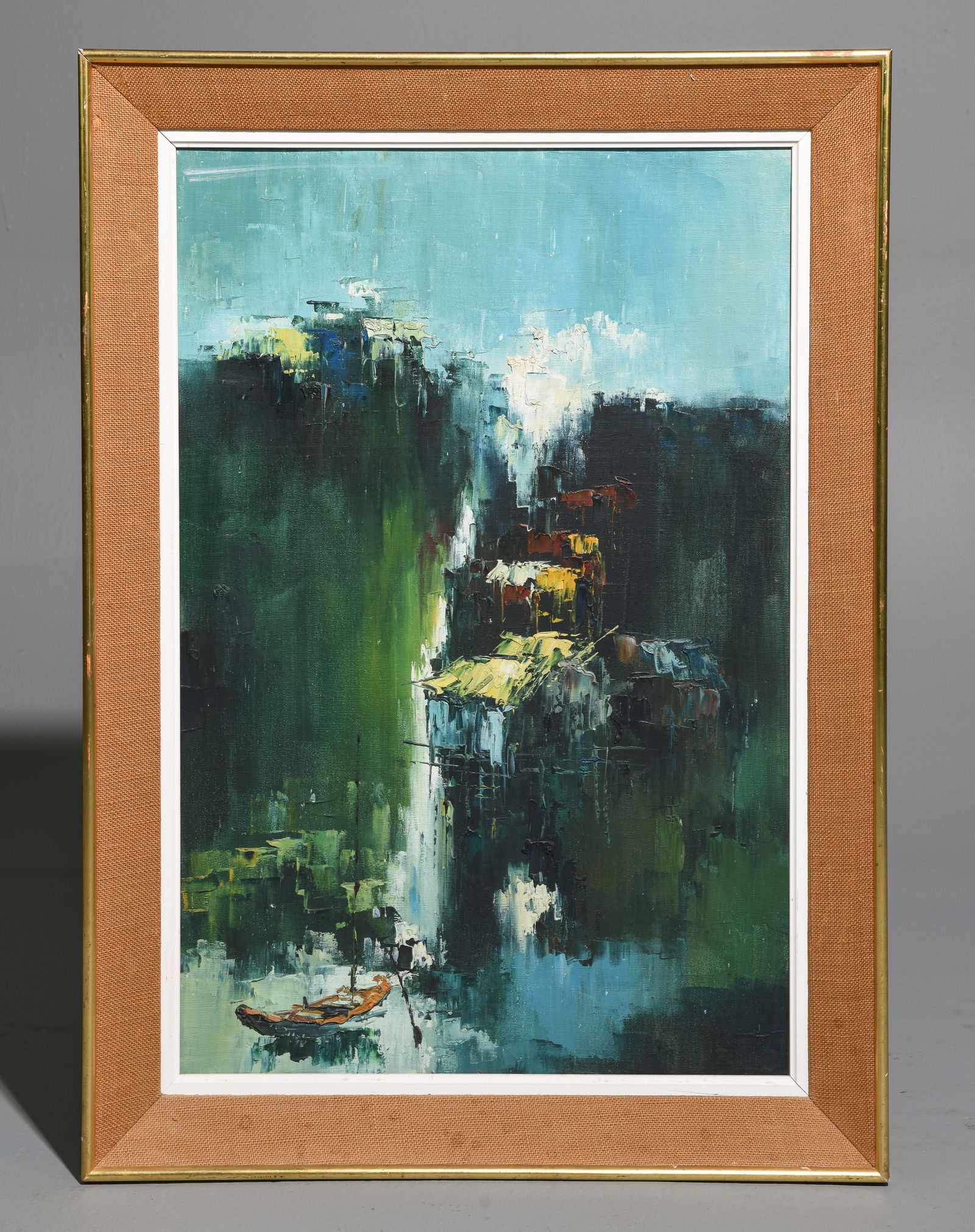 Framed Abstract Acrylic On Board (1 of 3)