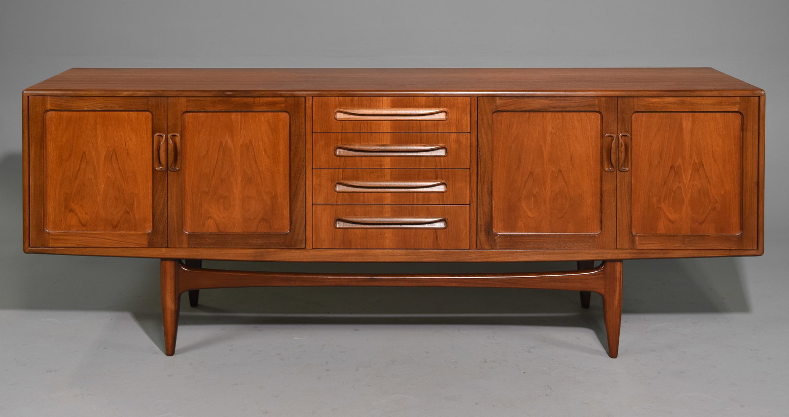 Mid Century Large "Fresco" Sideboard - G-Plan #1: This Danish Modern Style Teak Credenza is made by Mid Century Modern Furniture Maker G Plan ( GPlan ) & is part of their "Fresco" Range. - 31 inches tall x 84 x 18