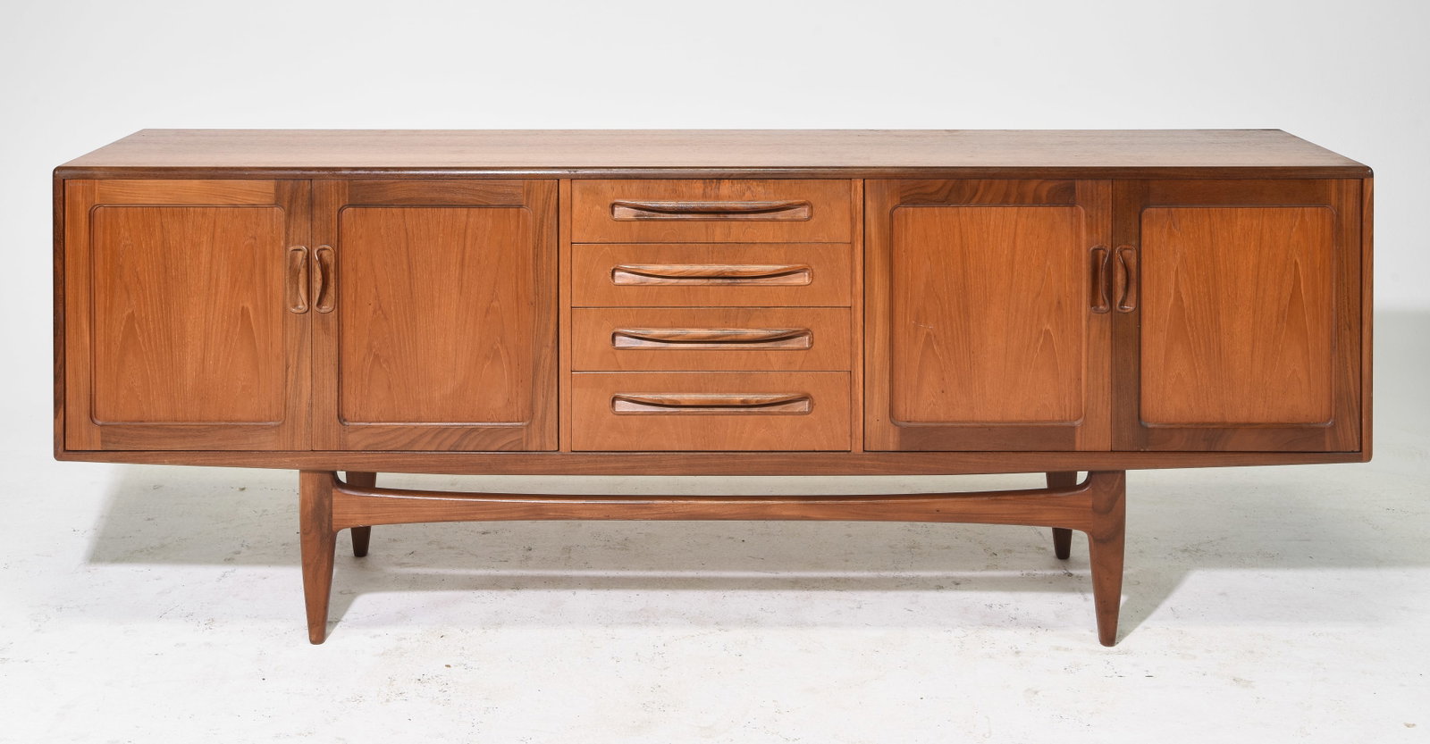 Mid Century Large "Fresco" Sideboard - G-Plan #2: This Danish Modern Style Teak Credenza is made by Mid Century Modern Furniture Maker G Plan ( GPlan ) & is part of their "Fresco" Range. - 31 inches tall x 84 x 18