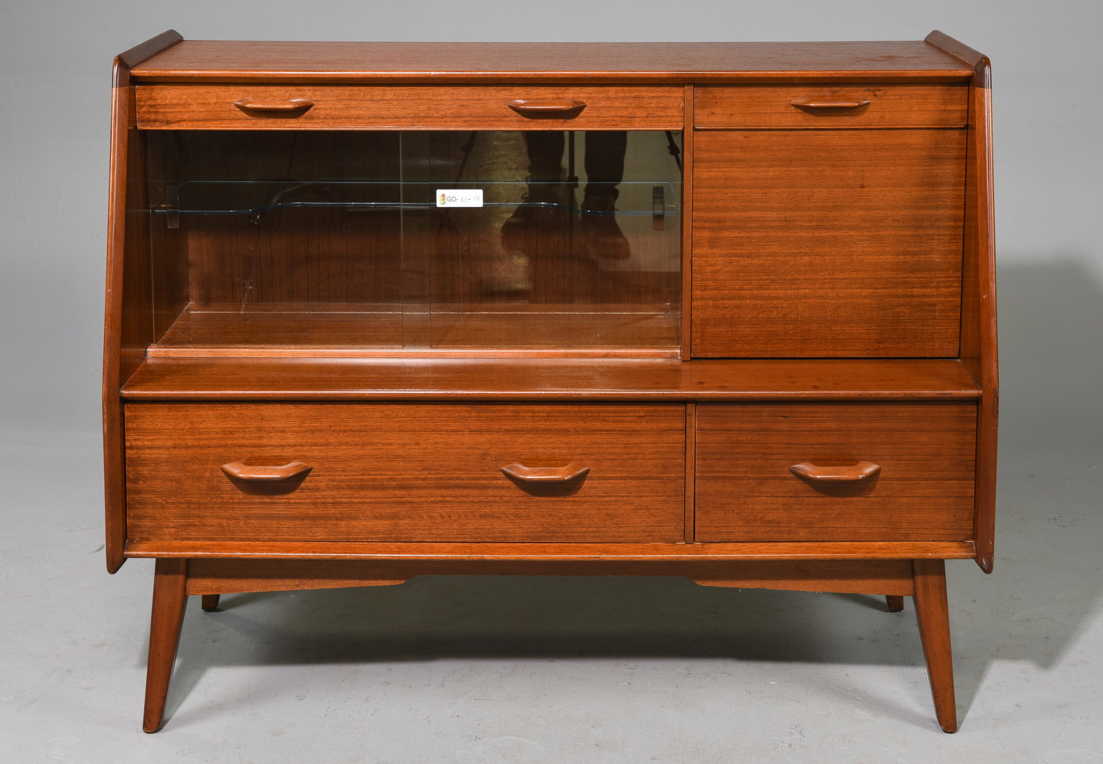 Mid Century Modern Cocktail Sideboard: Danish Modern Style Cocktail Sideboard - 38 in tall x 48 x 19