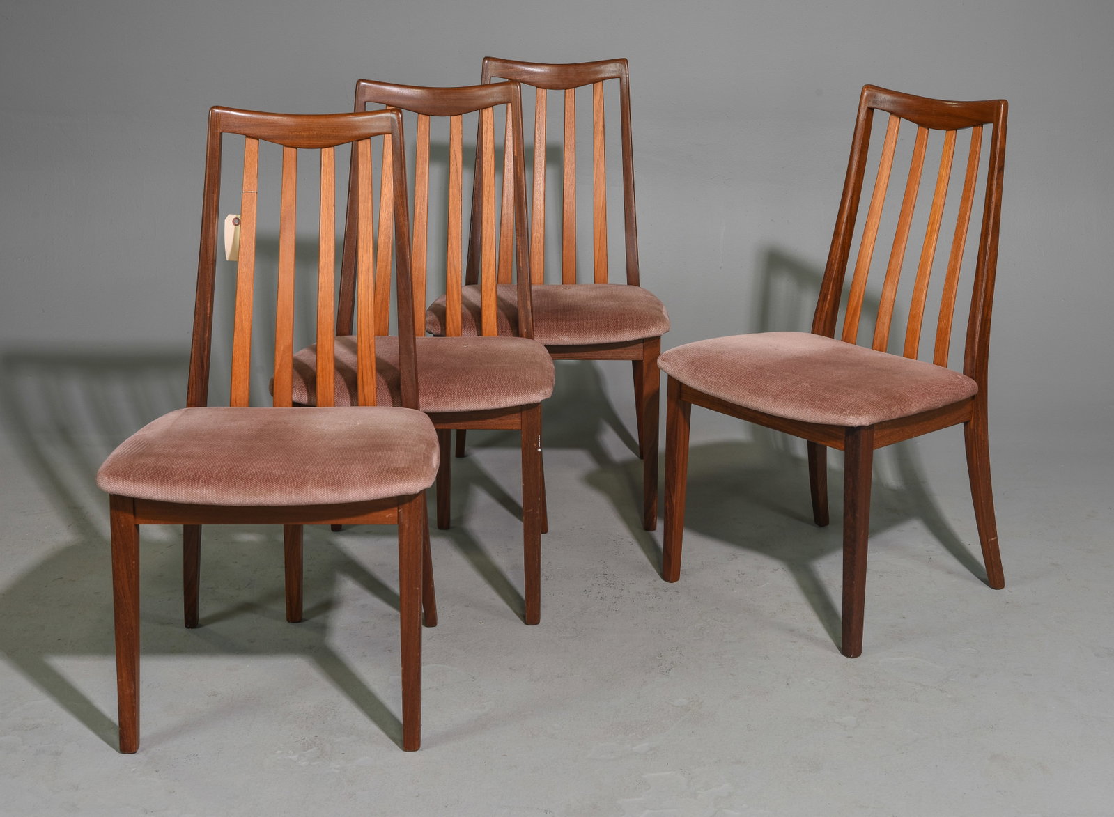 4 High Back Mid Century Dining Chairs - G-Plan Fresco: This set of Danish Modern Style Teak Dining chairs consists of 6 side chairs . This set is made by Mid Century Modern Furniture Maker G Plan ( Gplan ), Part of their Fresco range. 36 inches tall x 20 