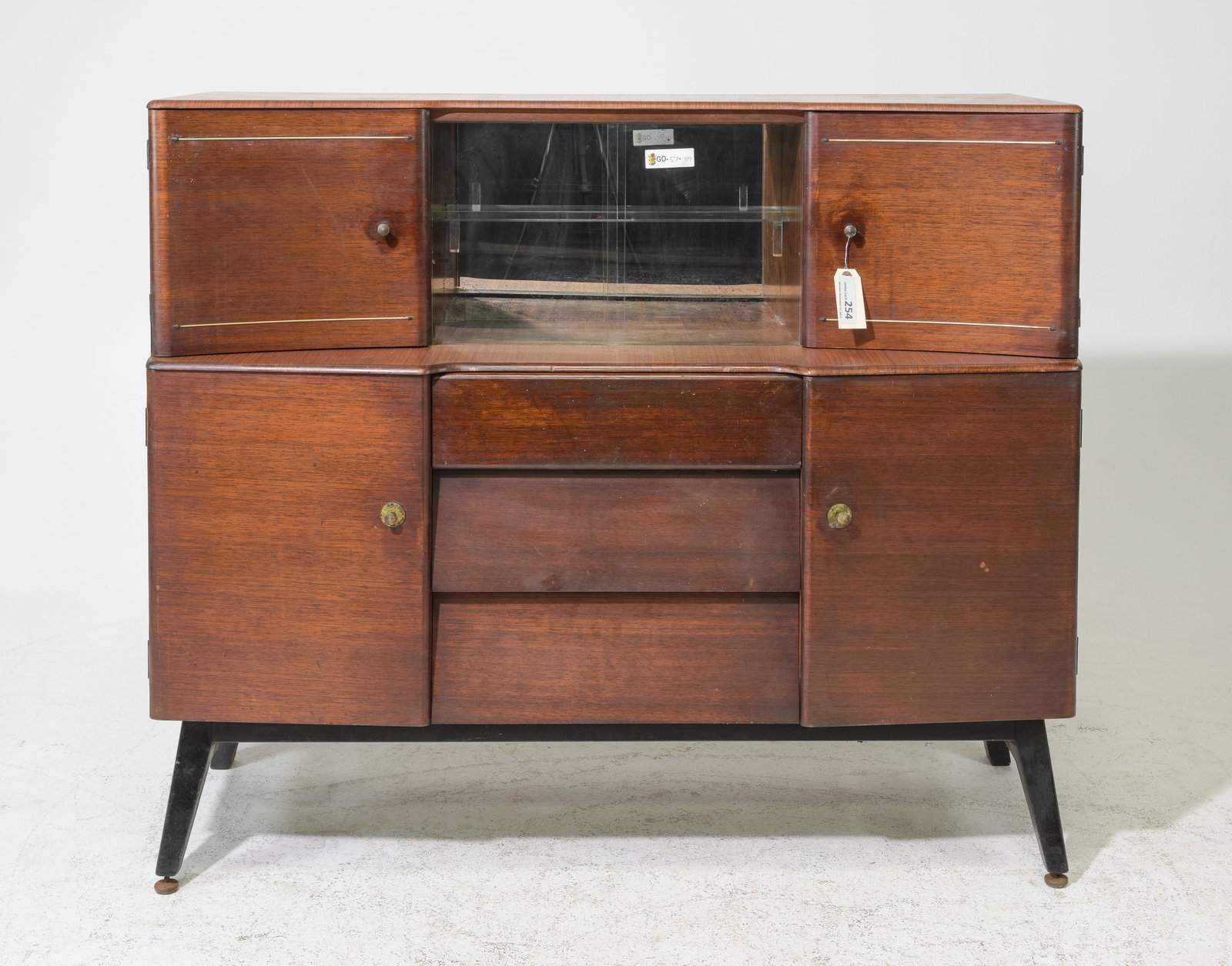 Mid Century Modern Cocktail Cabinet - Beautility #1: Danish Modern Style Cocktail Cabinet / Sideboard by Beautility - 41 in tall x 48 x 20