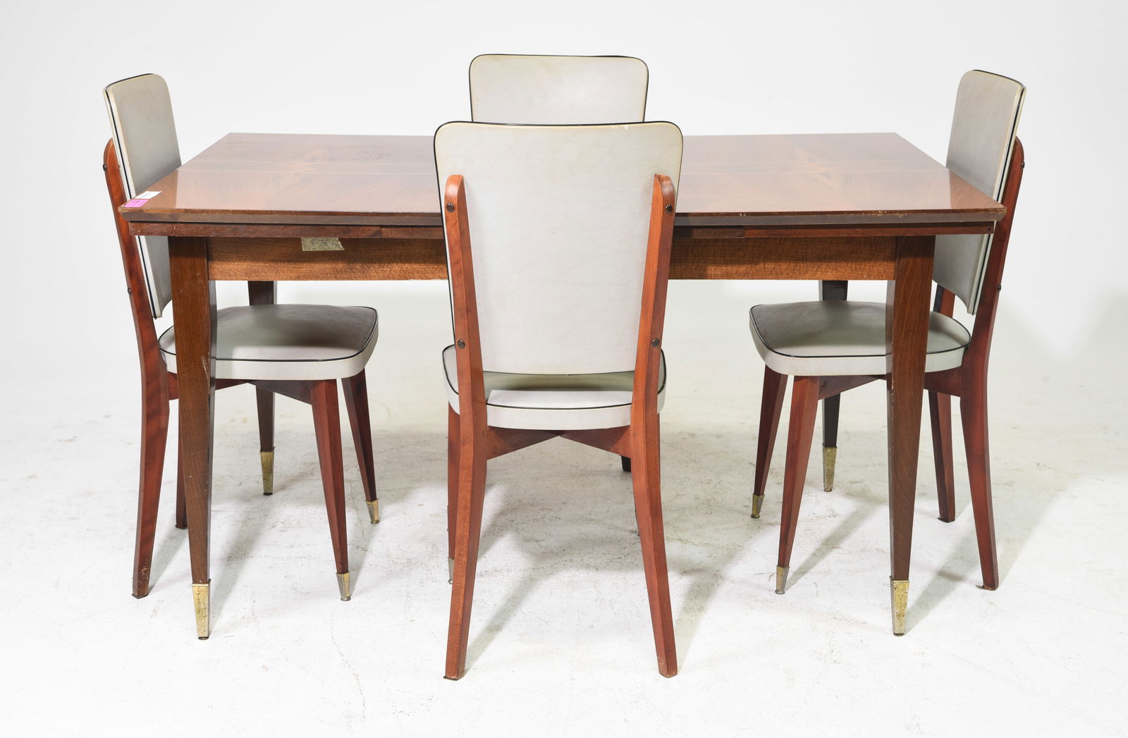 French Mid Century Modern Style Table & 4 Chairs (1 of 11)