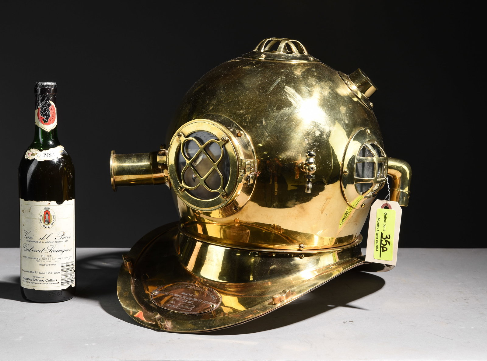 U.S. Navy Style Brass Diving Helmet Model (1 of 4)