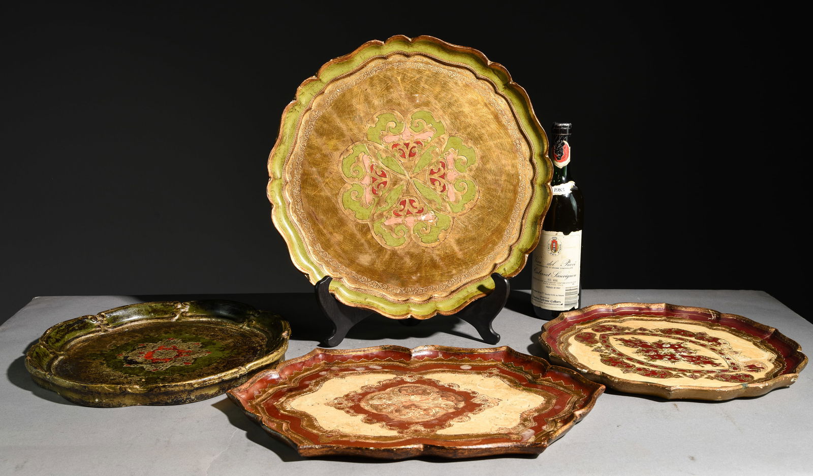 Four Assorted Florentine Trays / Platters (1 of 7)
