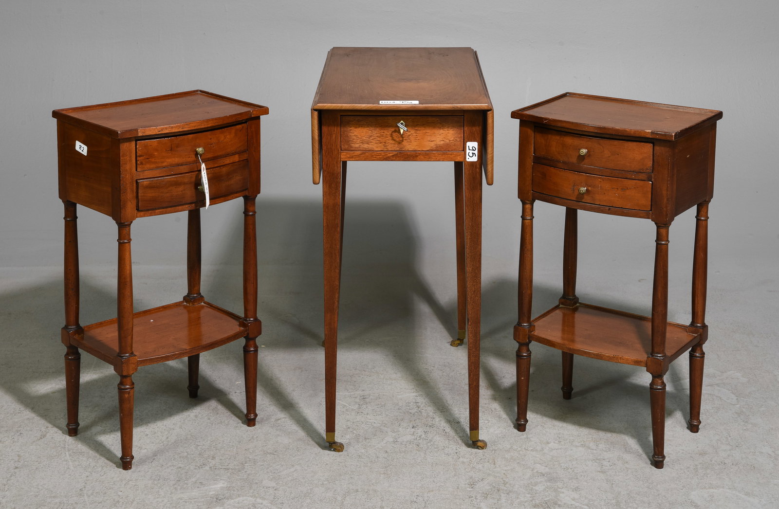 Louis XVI Style Pair of Chests & Drop Leaf Table (1 of 7)