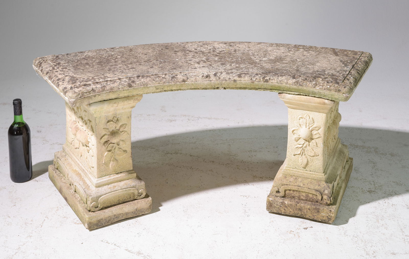 English Cast Stone / Concrete Garden Bench (1 of 4)