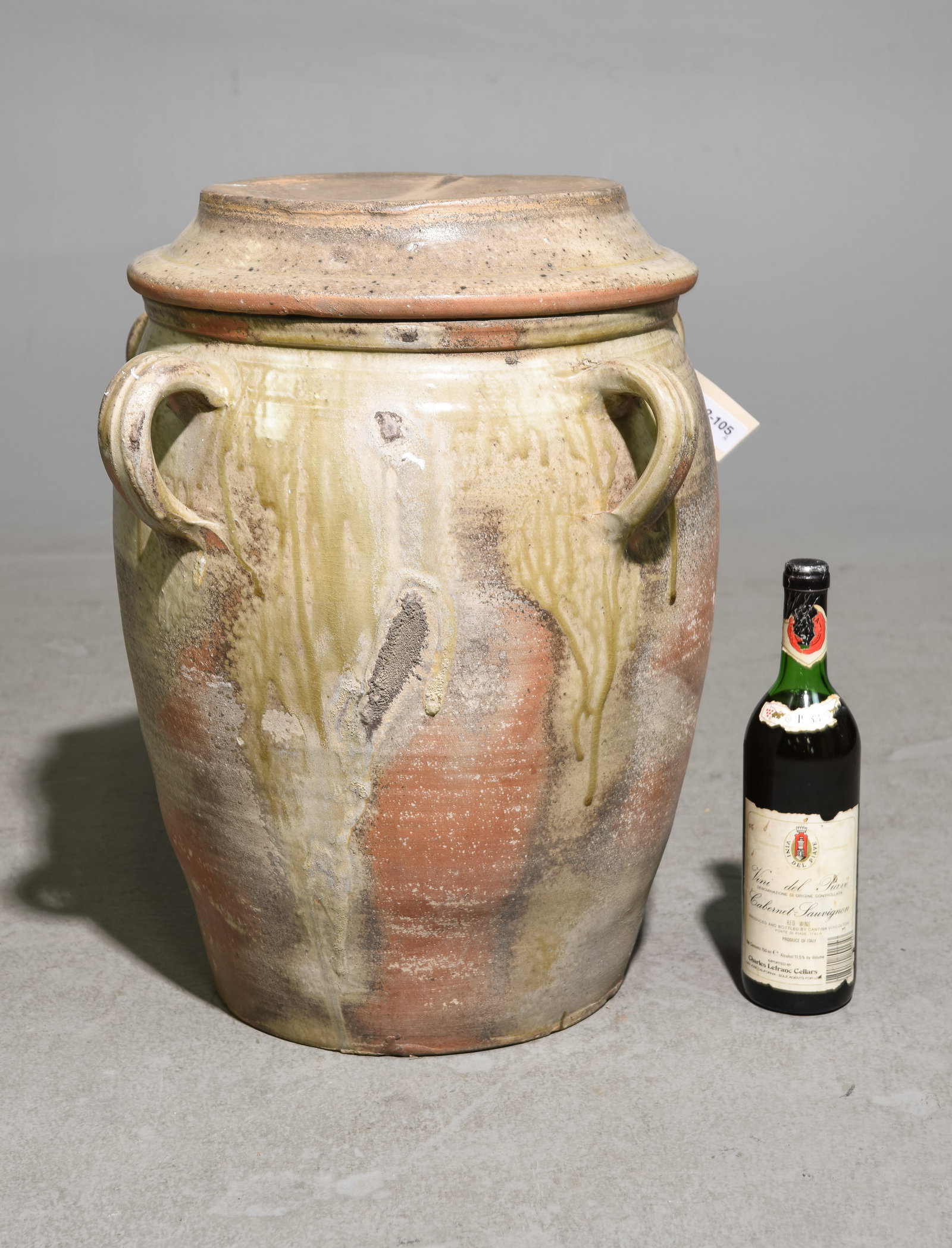 French Large Terracotta Pot / Jar with Lid #2 (1 of 4)