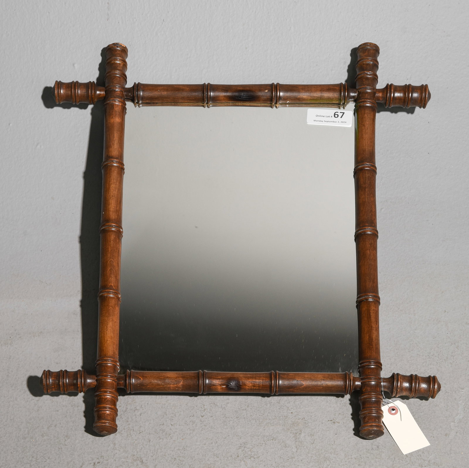 Faux Bamboo Framed Mirror #4 (1 of 3)