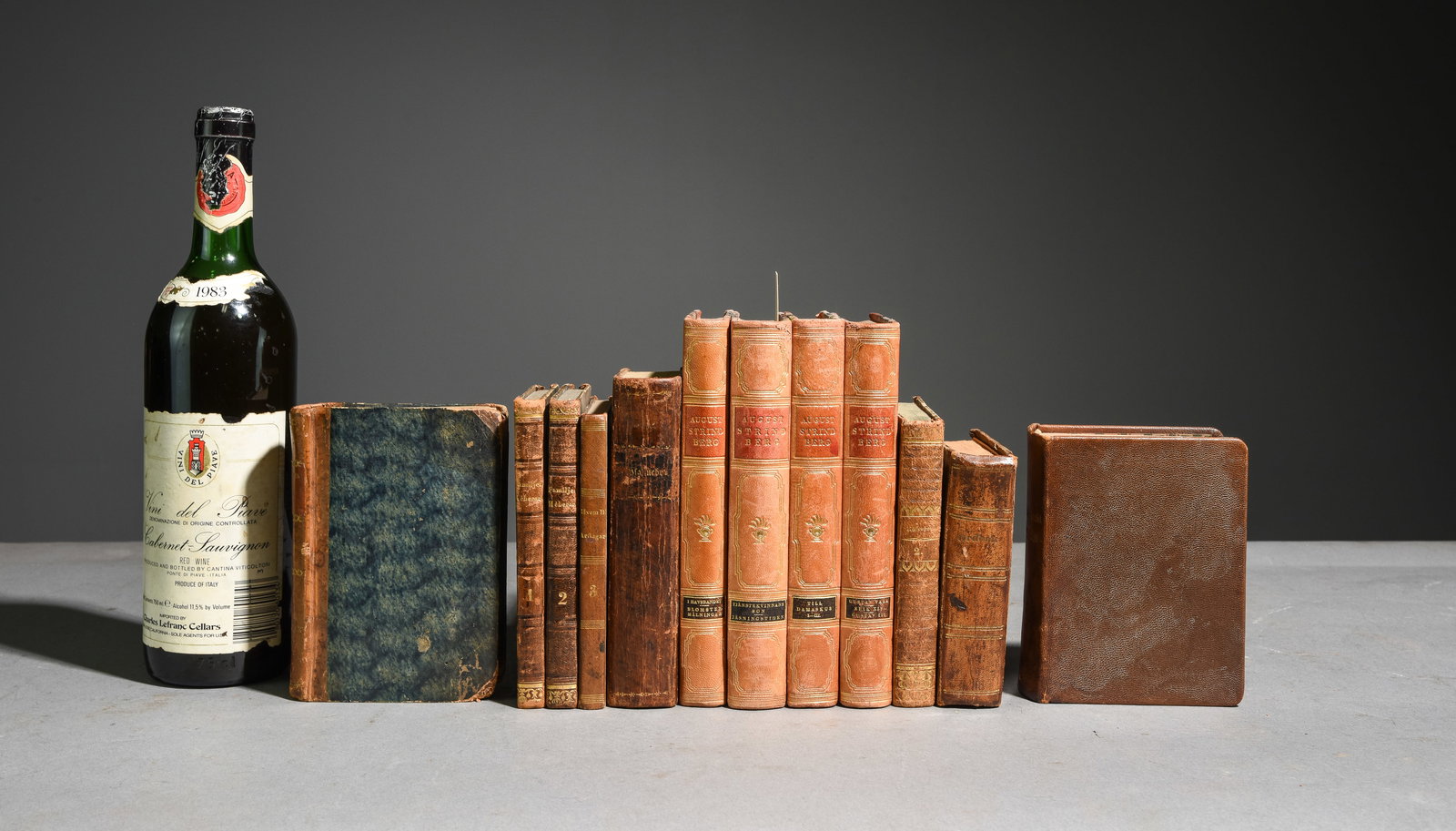 Twelve European Small Leather Bound Books c.1800's (1 of 9)