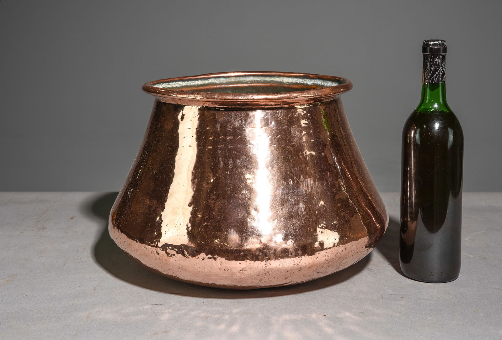 French Polished Copper Planter / Pot with Coat of Arms (1 of 3)