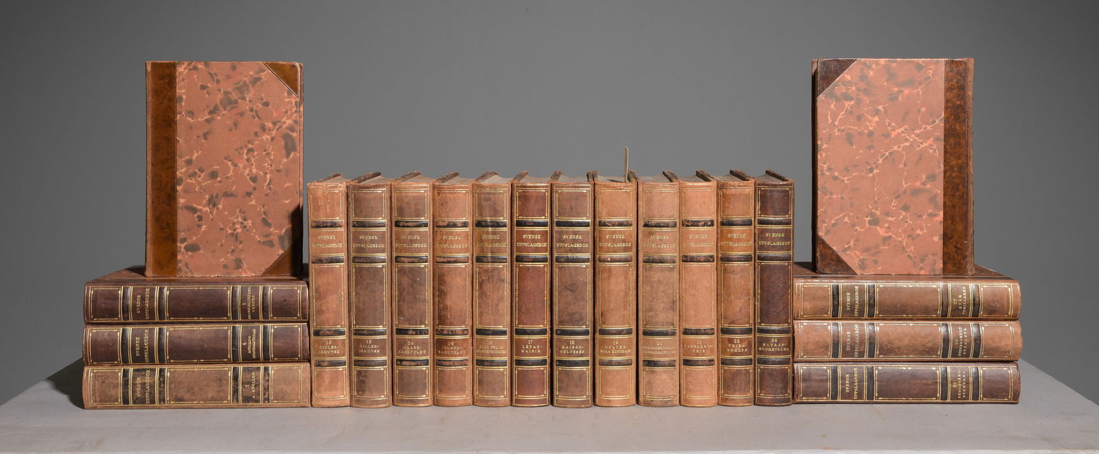 20 Assorted Svensk Uppslagsbok Leather Bound Books (1 of 6)