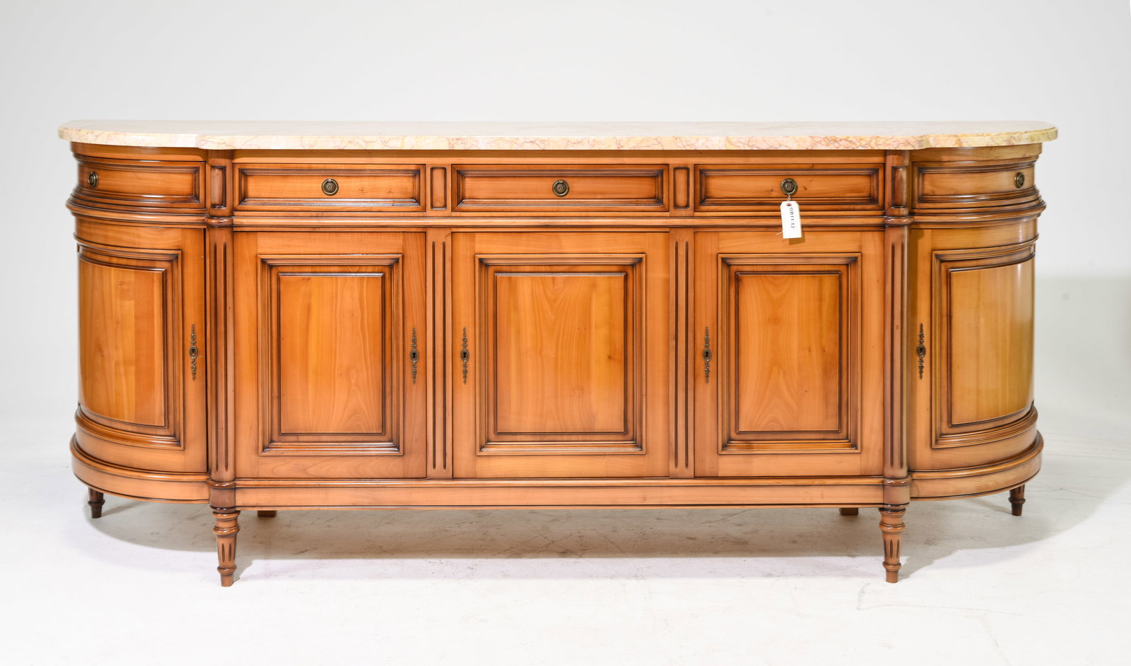Louis XVI Style Marble Top Cherry Sideboard (1 of 5)
