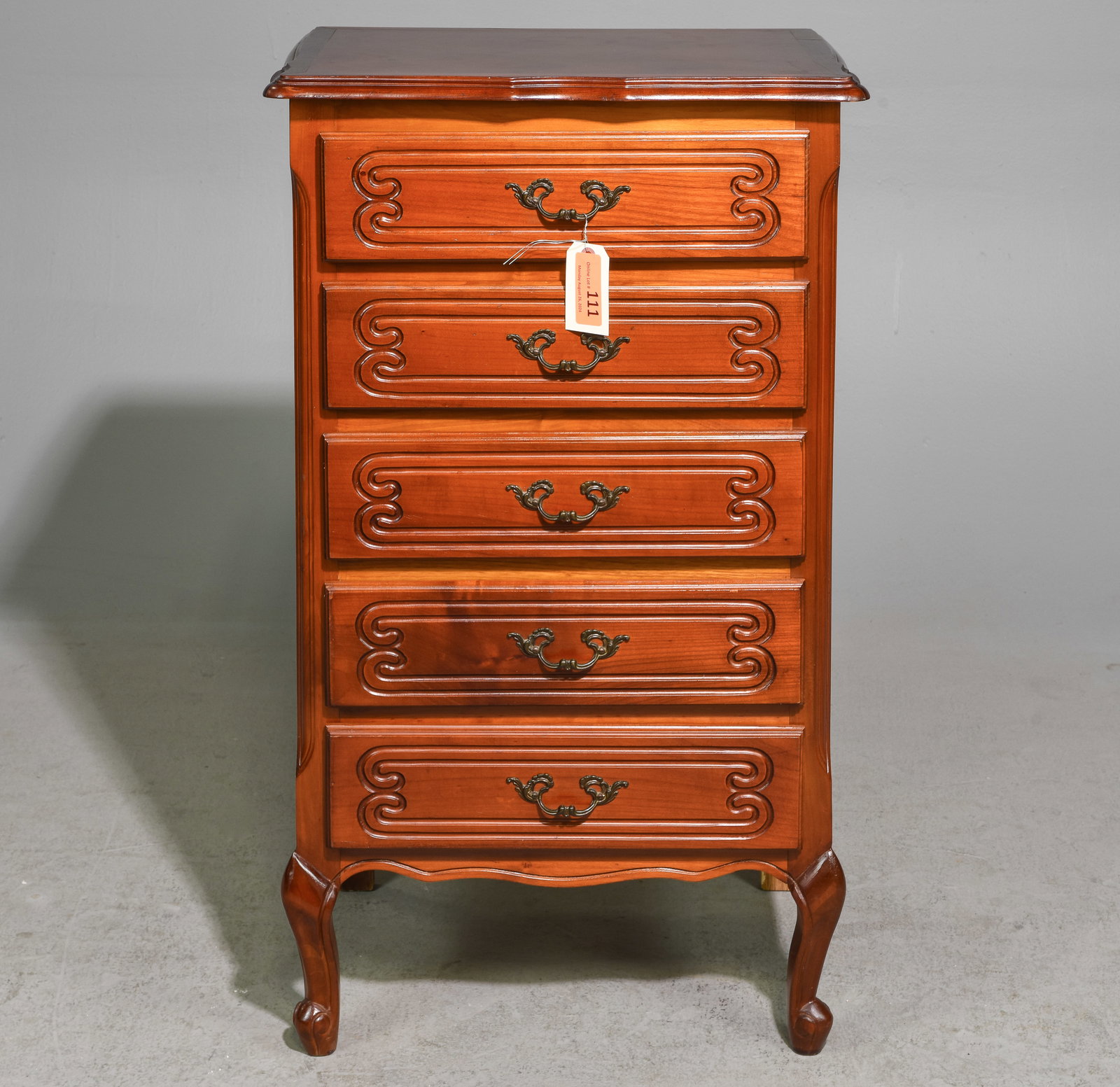 Louis XV Style 5 Drawer Cherry Chest / Nightstand (1 of 4)