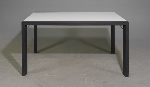 Italian Mid Century Modern Frag Glass Top Dining Table