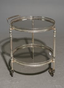 Scandinavian Silver Finished Trolley / Bar Cart