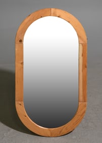 Swedish Pine Oval Framed Mirror