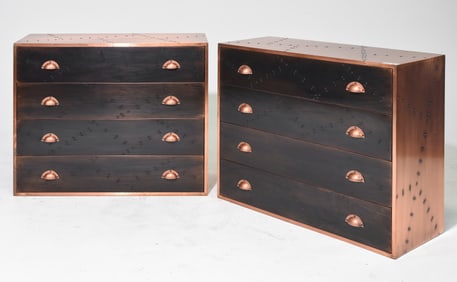 2 Aviator / Spitfire Style Chests in Copper Finish
