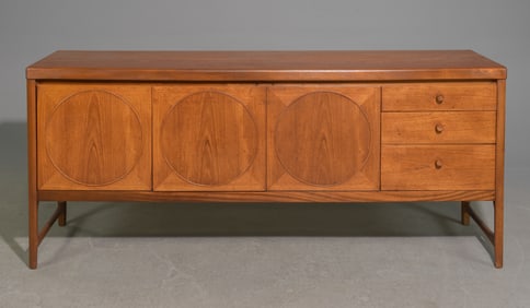 Large Mid Century Modern Circles Sideboard by Nathan