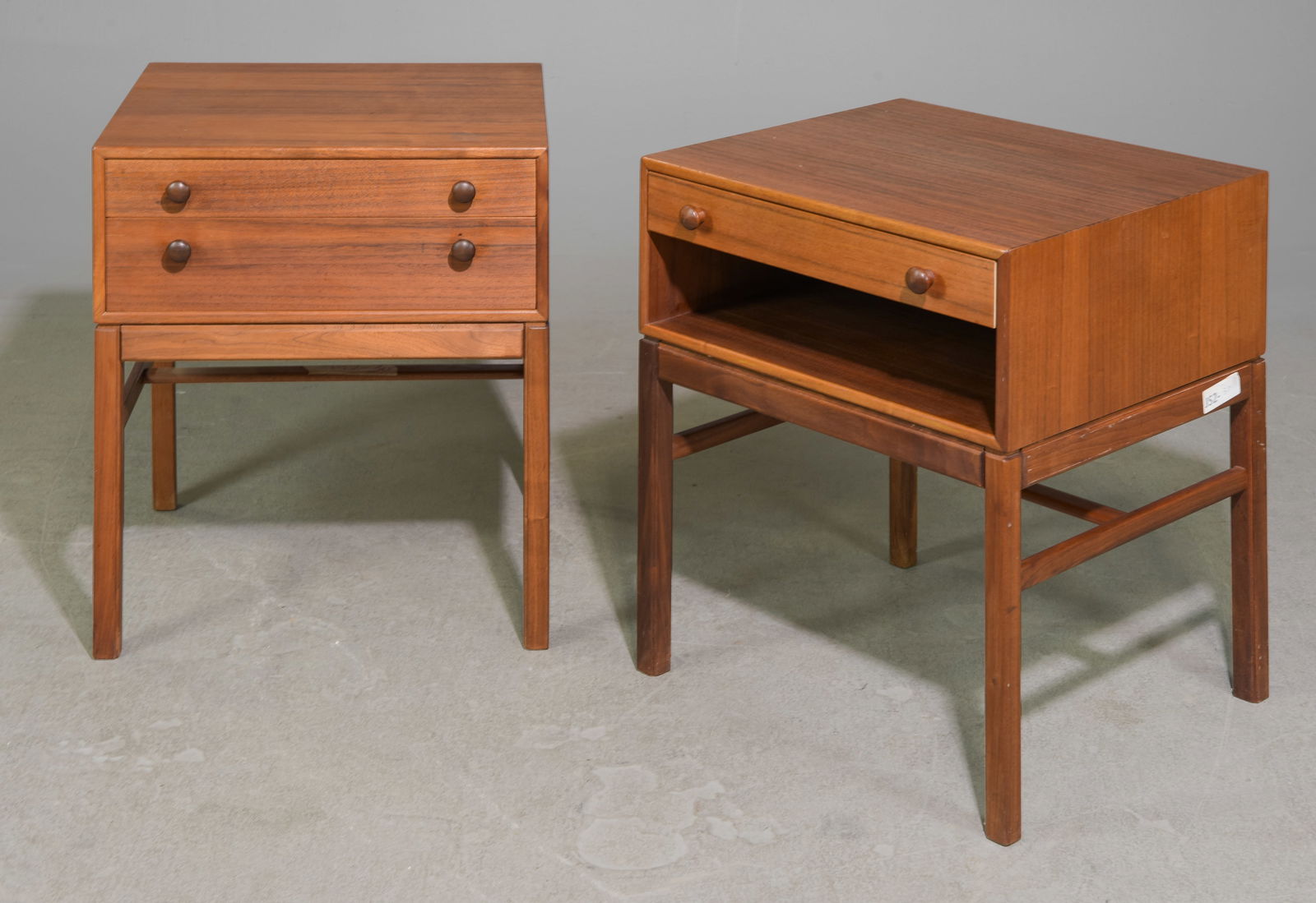 2 Scandinavian Casino Walnut Nightstands (1 of 4)