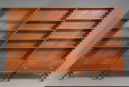 3 Scandinavian Mid Century Modern Wall Units