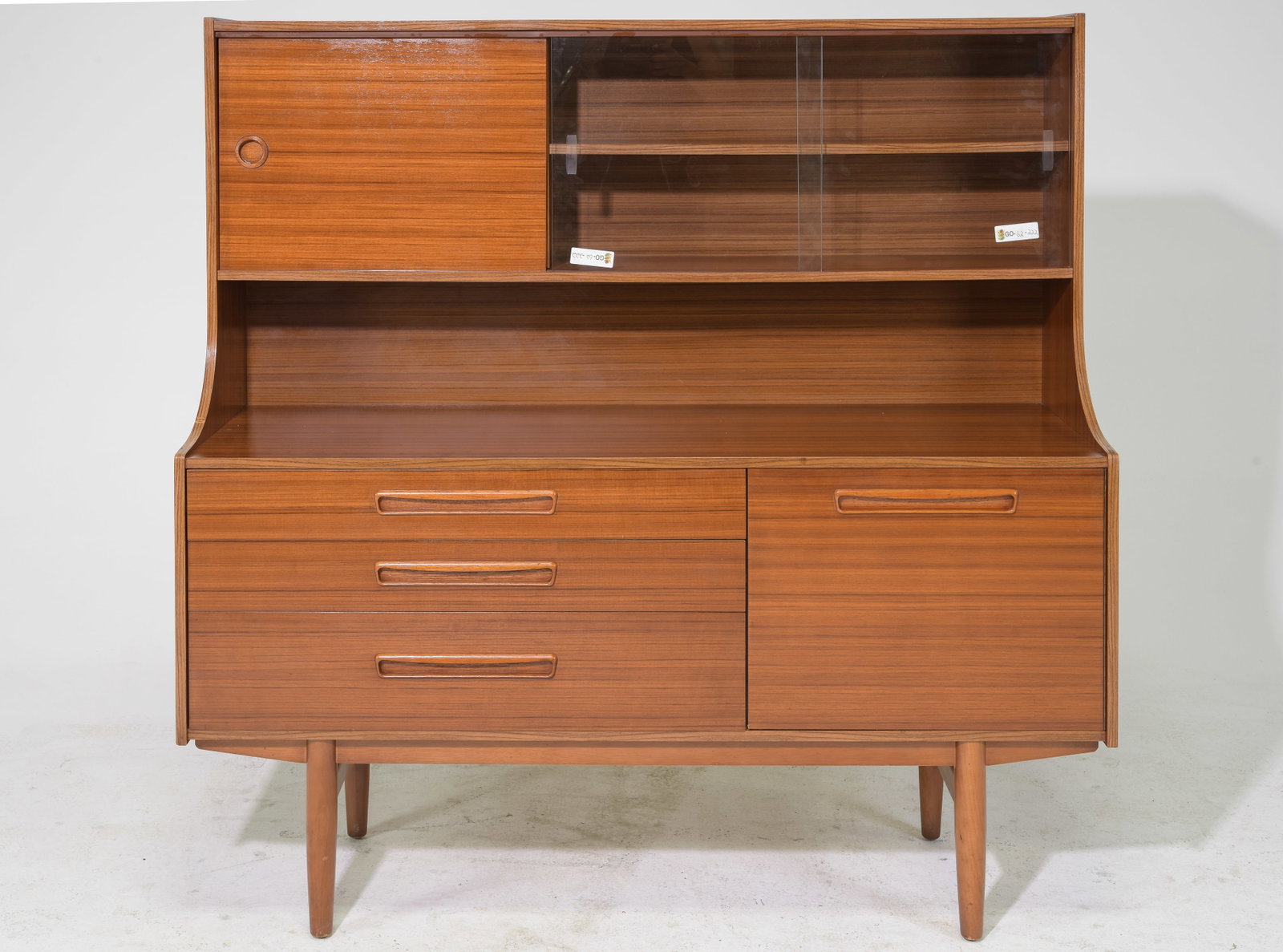 Mid Century Modern Cocktail Cabinet / Highboard: Danish Modern Style Cocktail Cabinet / Highboard - 54 inches tall x 53.5 x 17.5