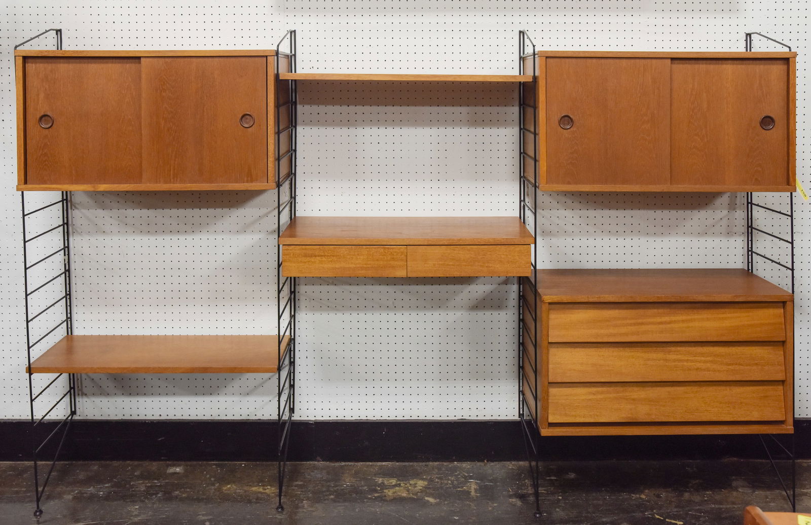 Swedish 3 Bay Mid Century String System Wall Unit (1 of 4)