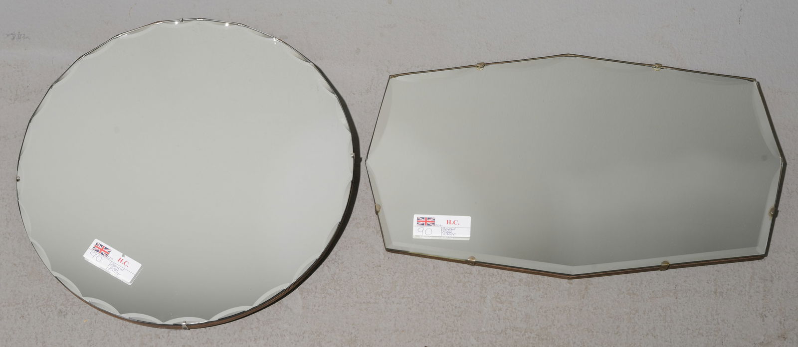 2 Mid Century Modern Beveled Mirrors #1 (1 of 5)