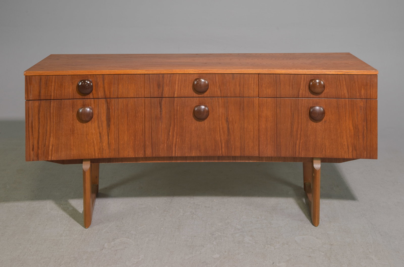 Mid Century Modern 6 Drawer Sideboard / Dresser - Eon: Danish Modern Style Teak 6 Drawer Sideboard / Dresser by EON - 29 inches tall x 60 x 17.5