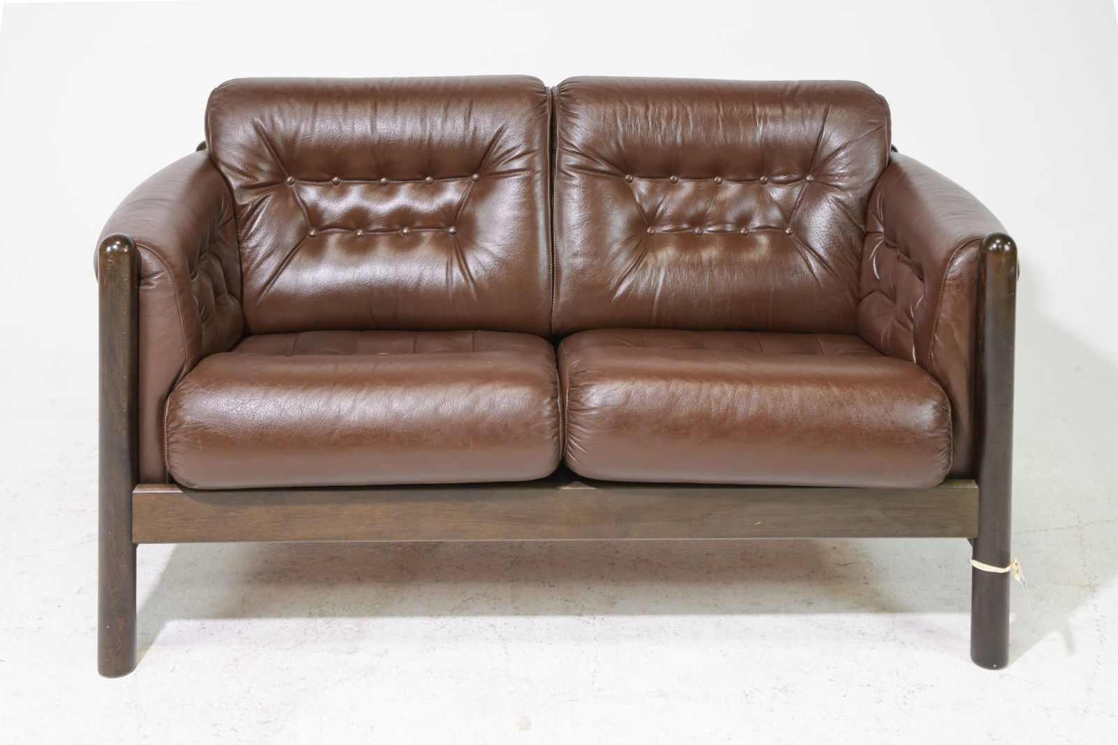 Danish Mid Century Modern Leather 2 Seater Sofa (1 of 5)