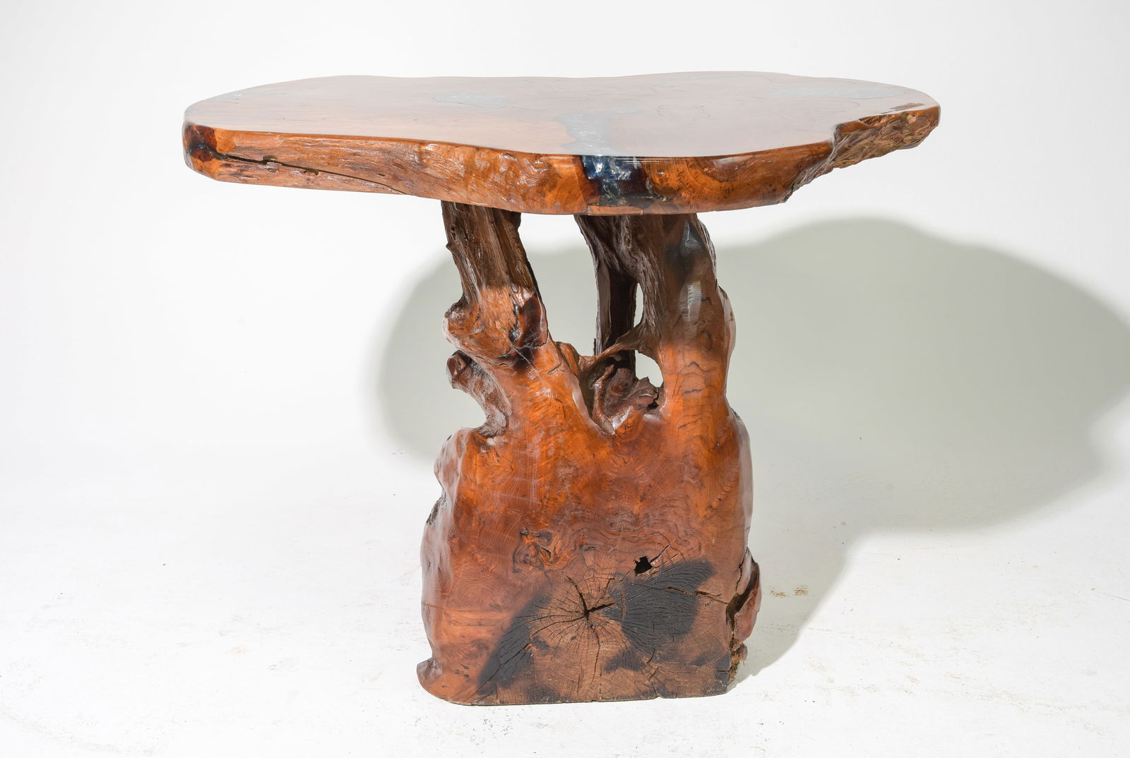 Inlaid Live Edge Root "Pub" / "Bar" Table (1 of 4)