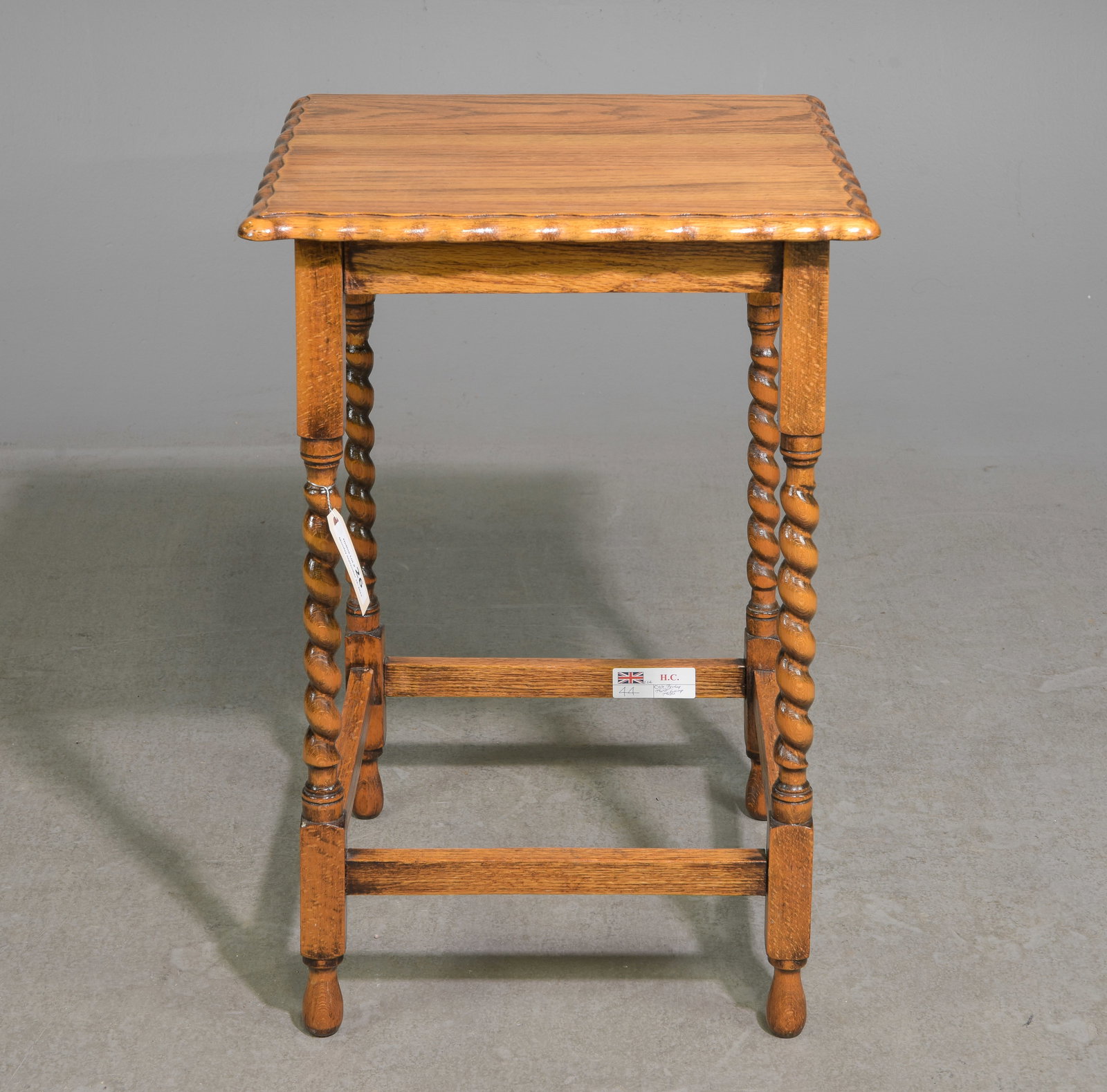 British Oak Barley Twist Occasional Table c.1930's (1 of 3)