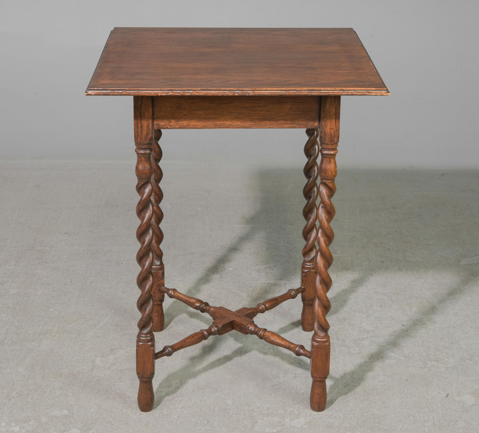 British Oak Barley Twist Occasional Table c.1930's (1 of 3)