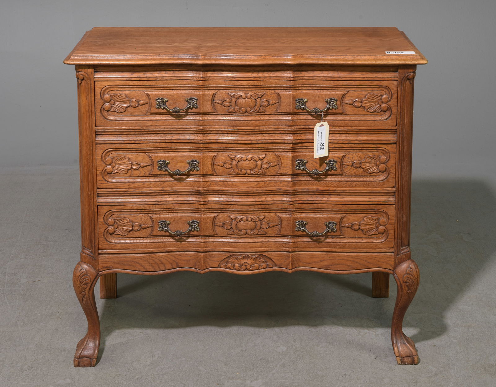 Country French Style Claw Foor Three Drawer Chest (1 of 5)