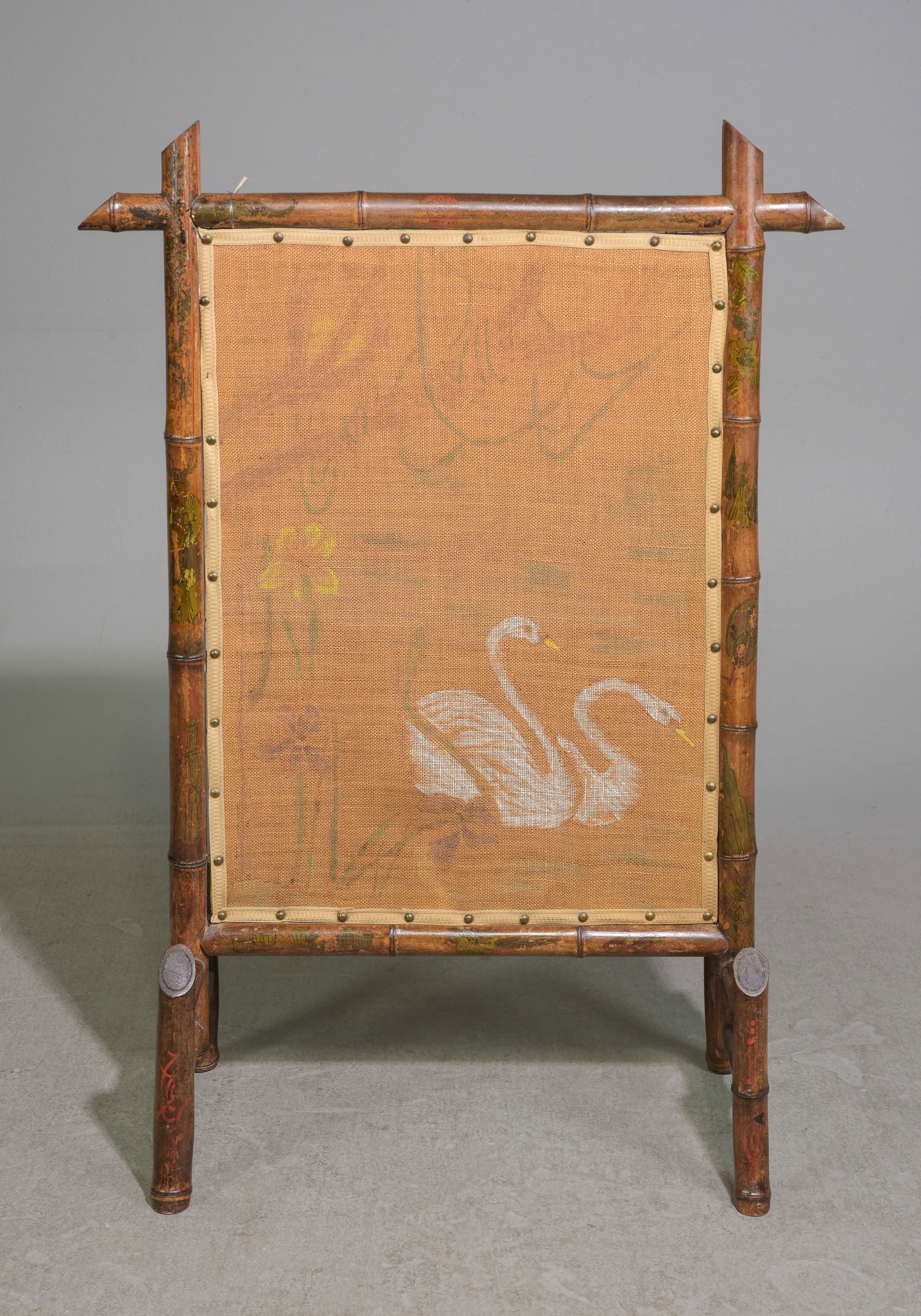French Faux Bamboo Fire screen: French Faux Bamboo Fire screen - 44 Inches tall x 31 x 13