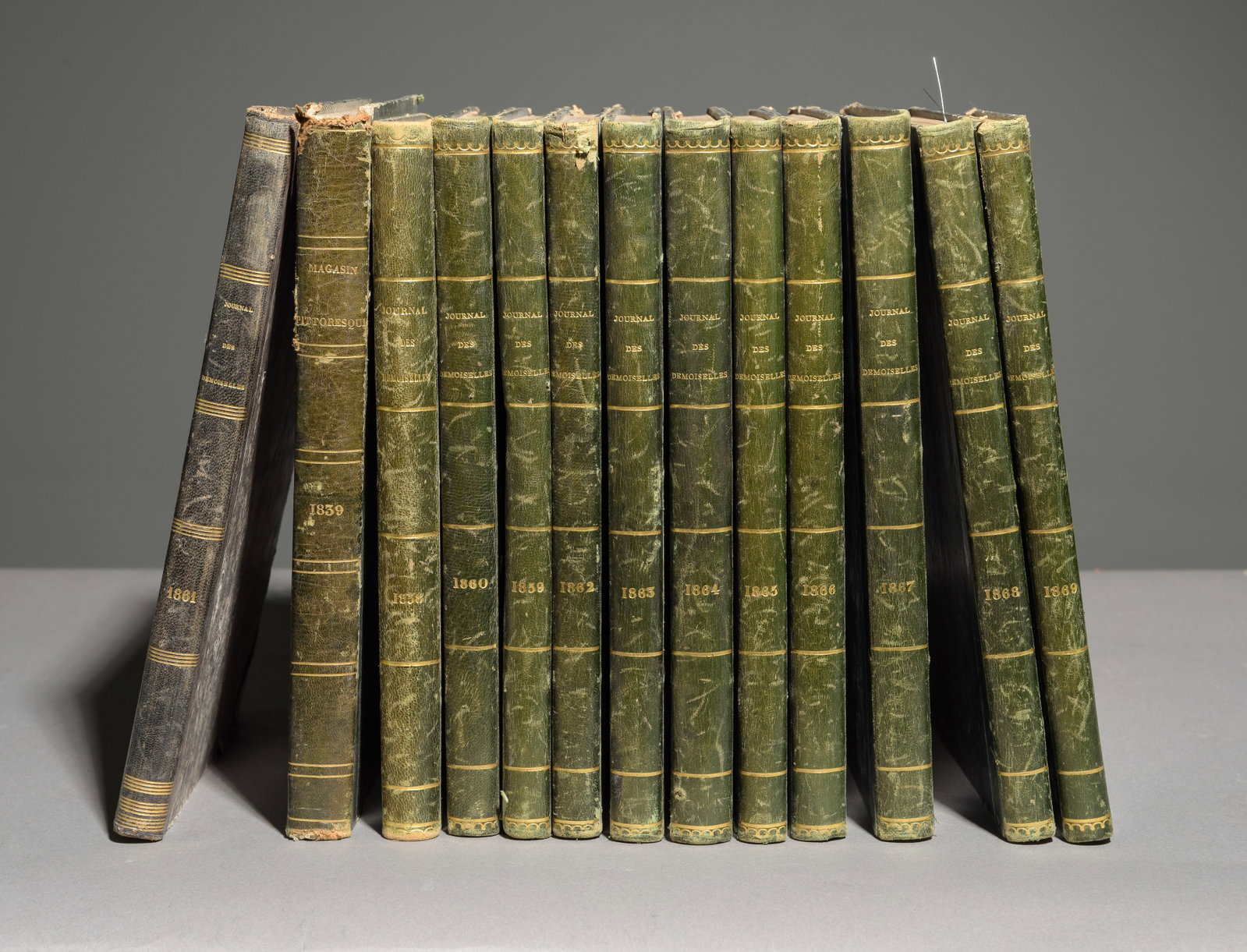 13 Volumes "Journal Des Demoiselles" c.1800's: 13 Volumes "Journal Des Demoiselles" c.1800's - 11 in tall x 7.5 x 1 each