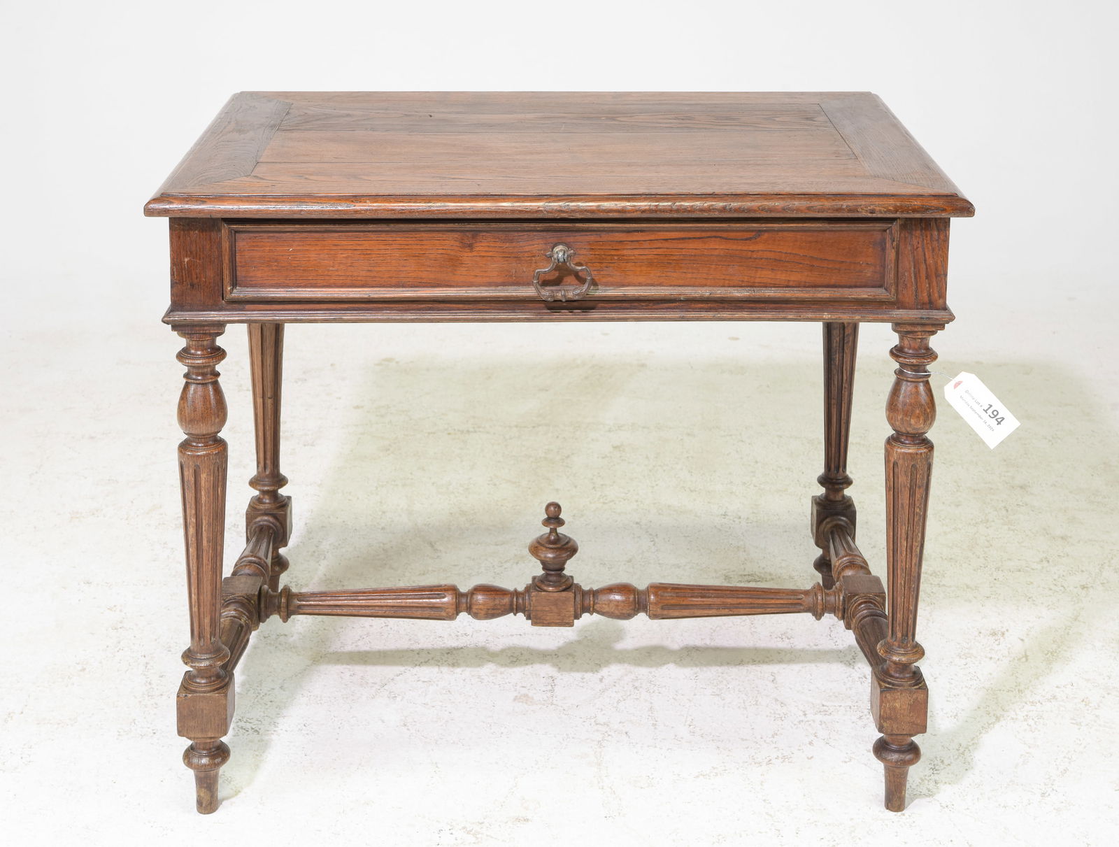 Louis XVI Style Chestnut Single Drawer Writing Table (1 of 5)