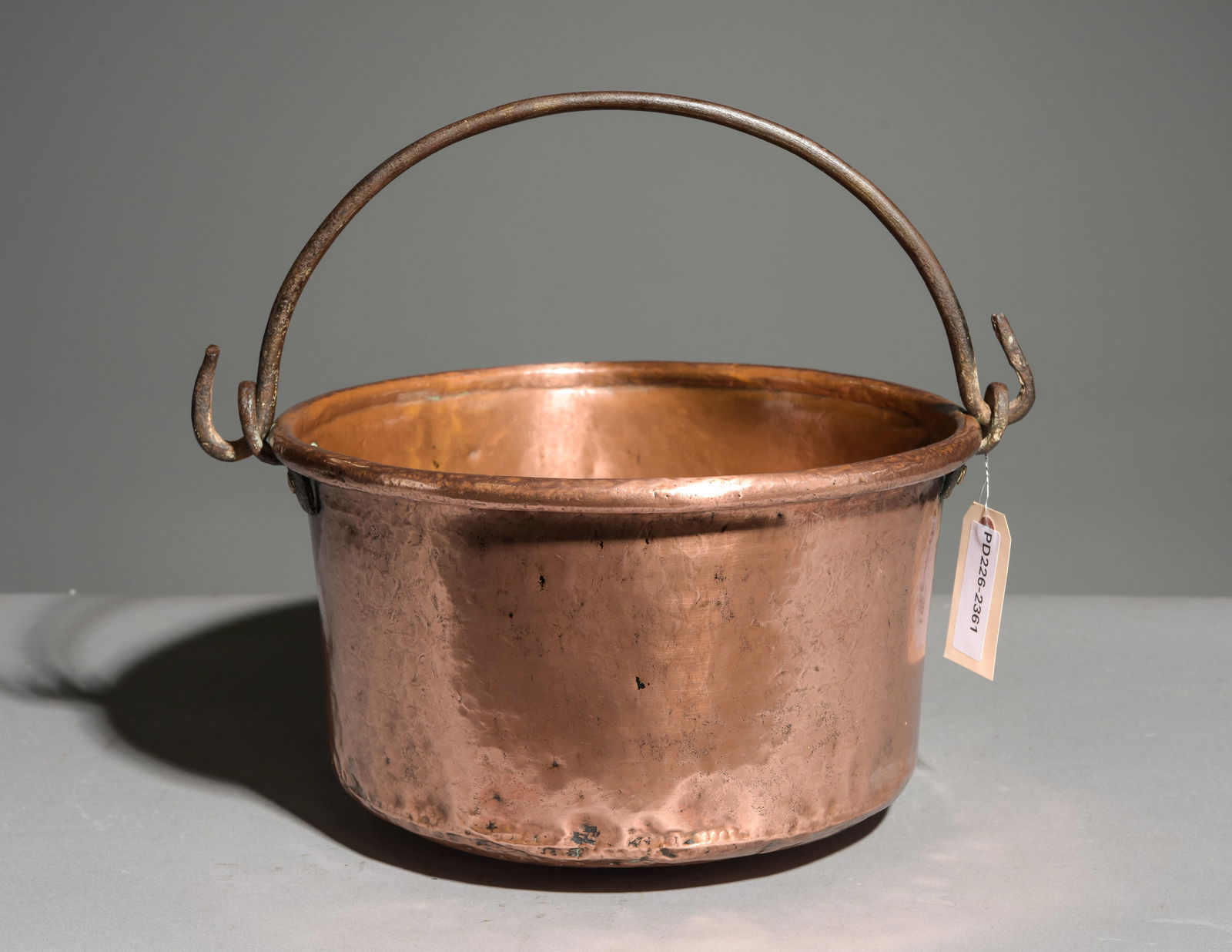 French Polished Copper Cauldron with Iron Handle (1 of 4)