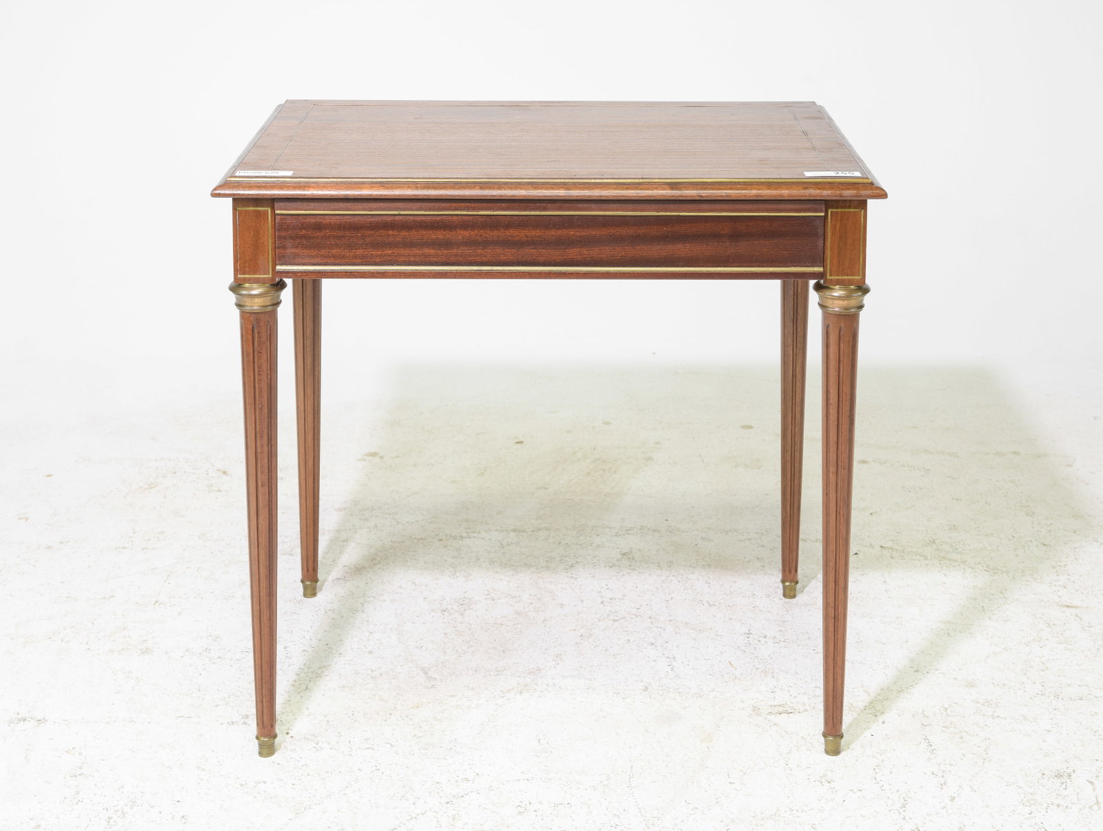 Louis XVI Style Mahogany Side Table: Louis XVI Style Mahogany Side Table - 29 inches tall x 31.5 x 21.5