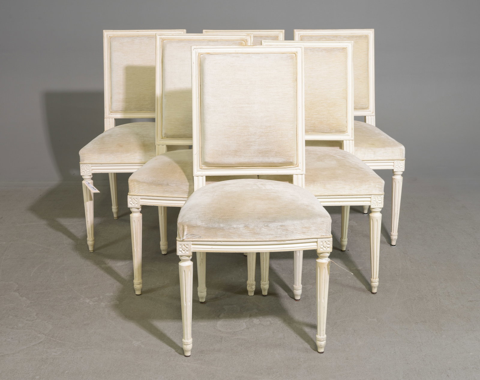 Set Of 6 Louis XVI Style Painted Dining Chairs (1 of 4)