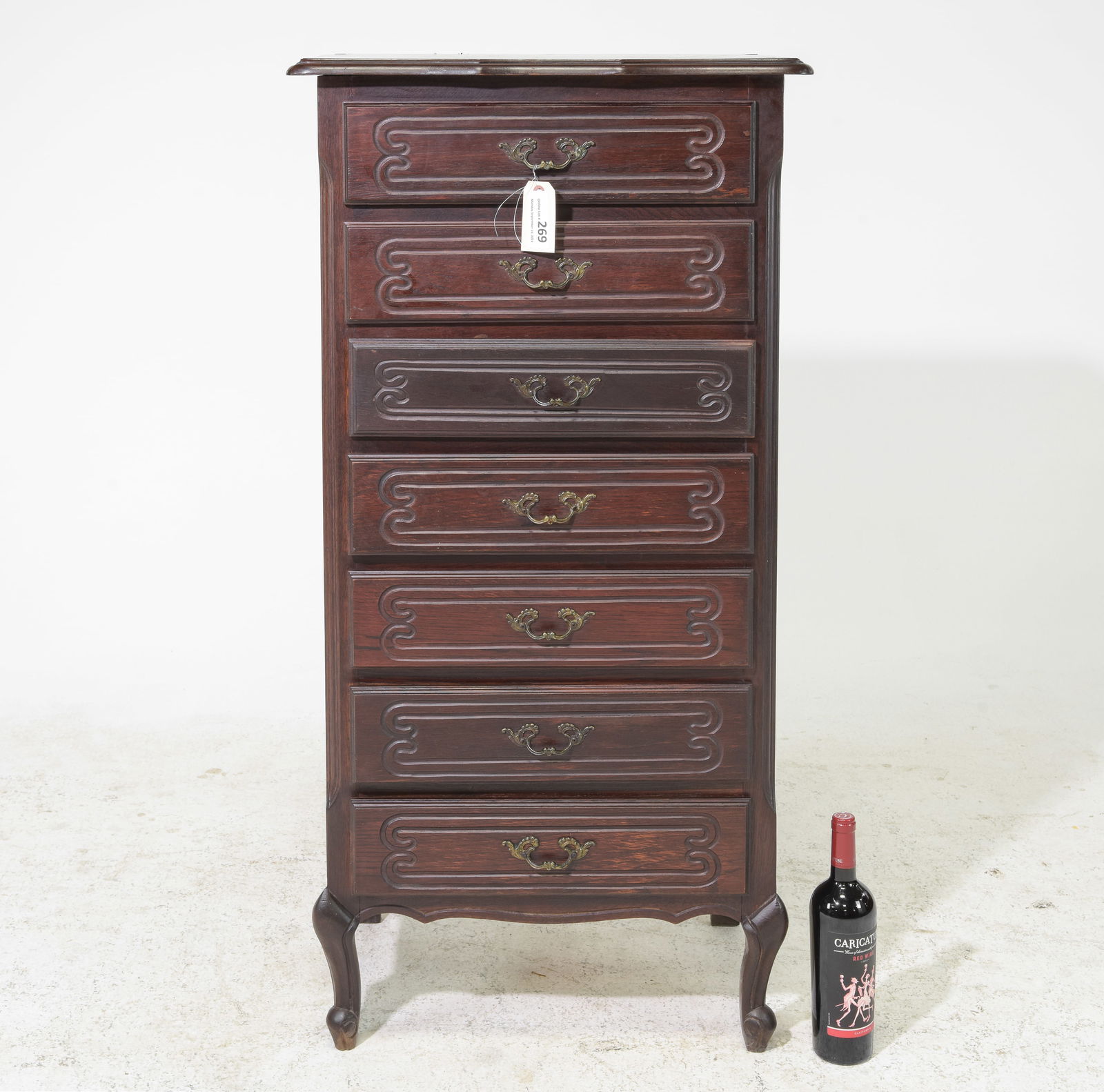 Louis XV Style Oak Semaniere / 7 Drawer Chest (1 of 5)